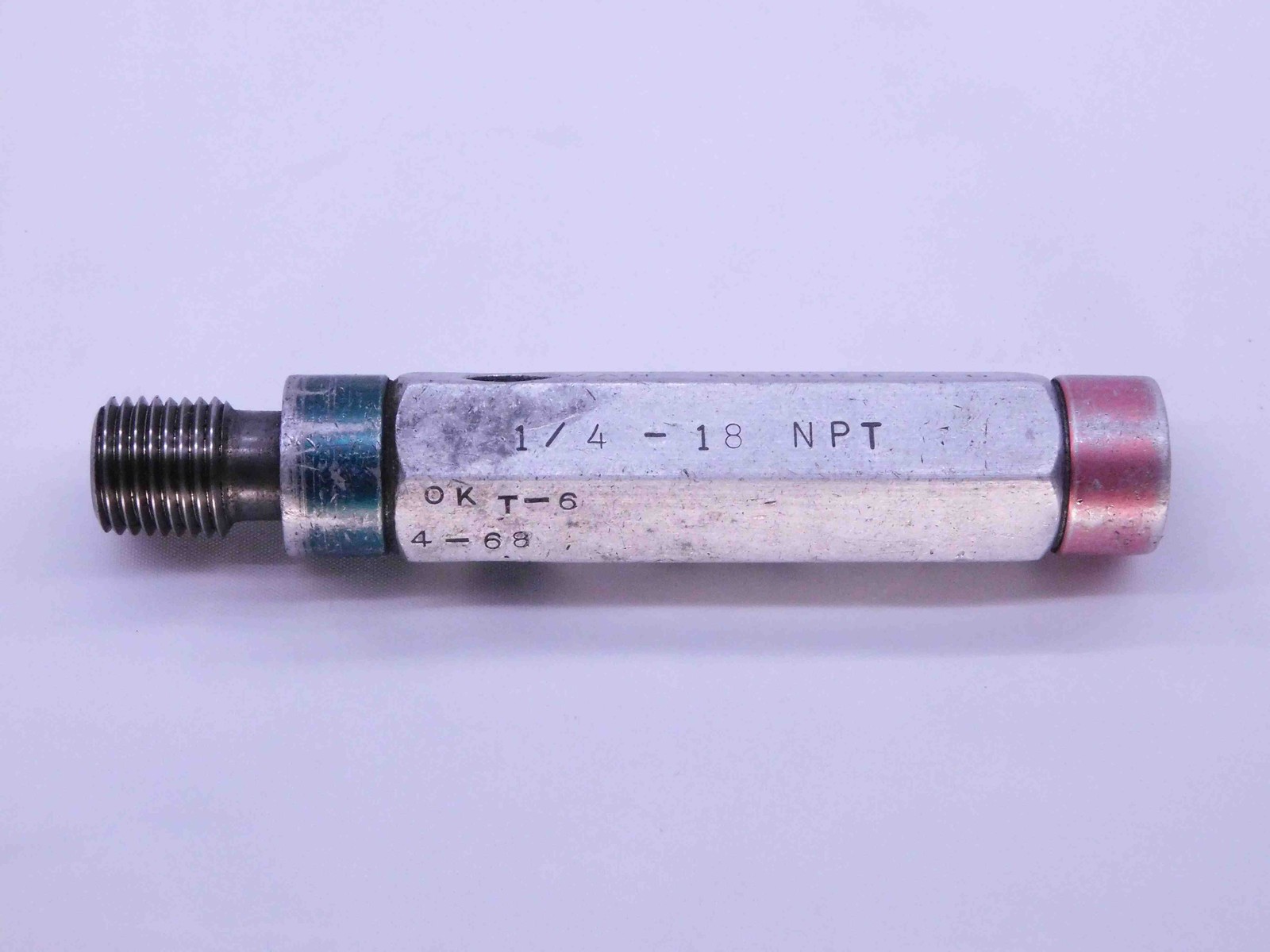 1/4 18 NPT L1 PIPE THREAD PLUG GAGE .25 .250 .2500 N.P.T. NATIONAL TAPER CHECK