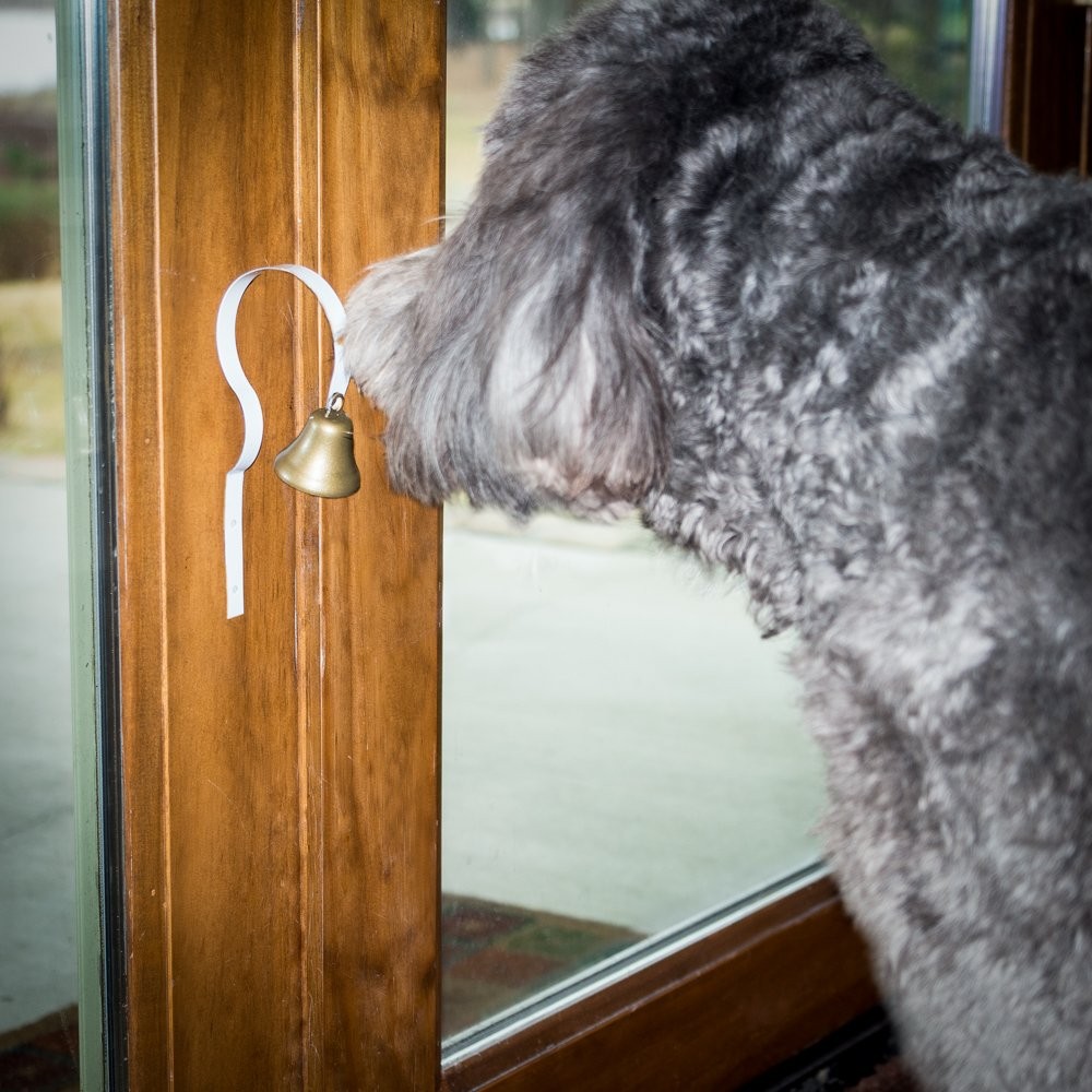 GoGo Bell Dog Doorbell for Housebreaking/Housetraining Door Bell/Potty White