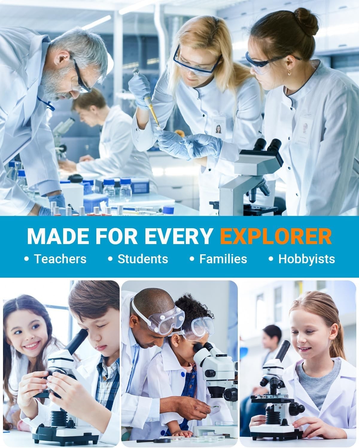 50 Optical-Grade Glass Microscope Slides & 100 Covers for Safe Science Learning