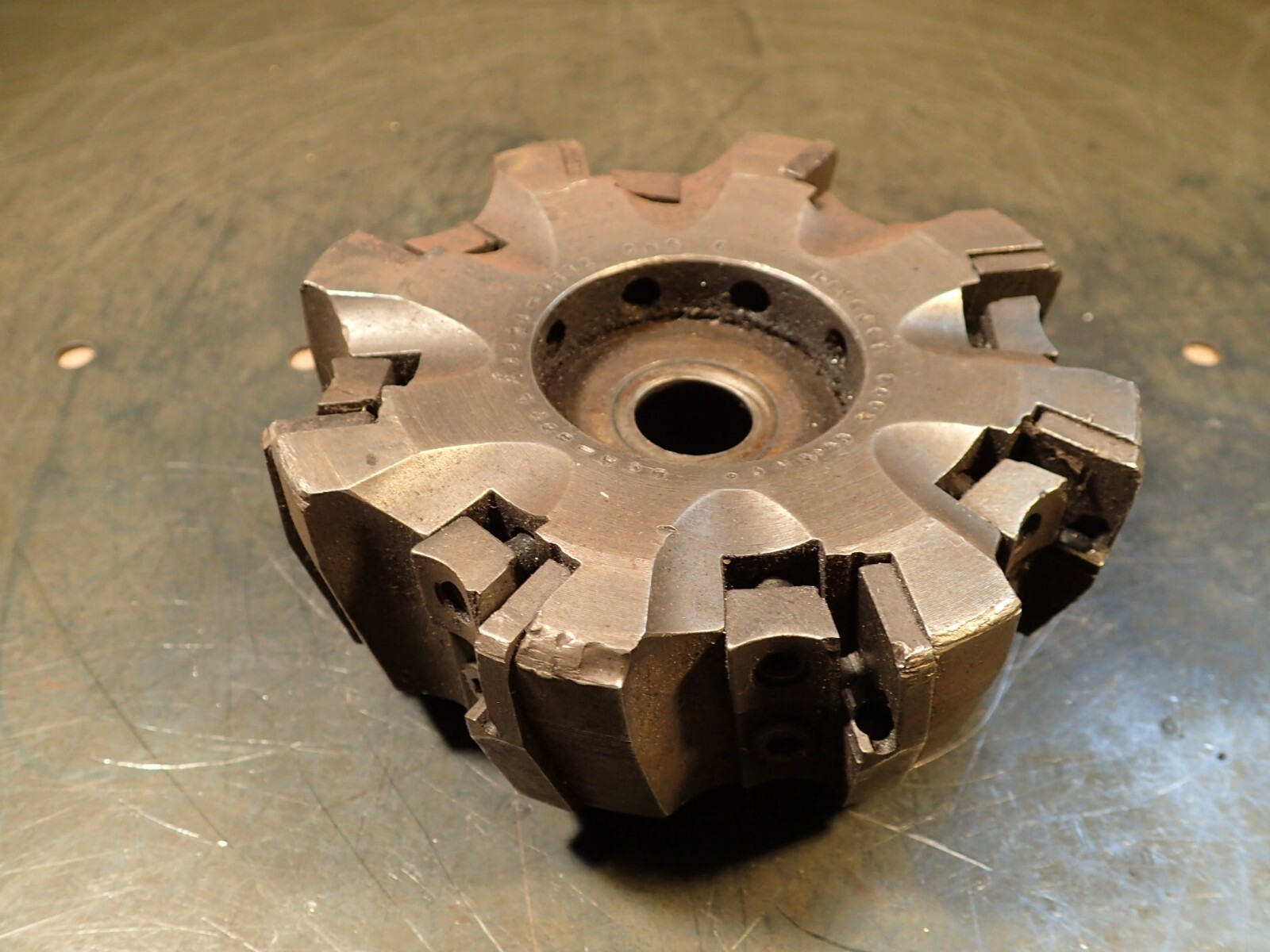 Lovejoy DCA-897L 5" Left Hand Indexable Carbide Shell Mill: 1.5" Arbor Hole Used
