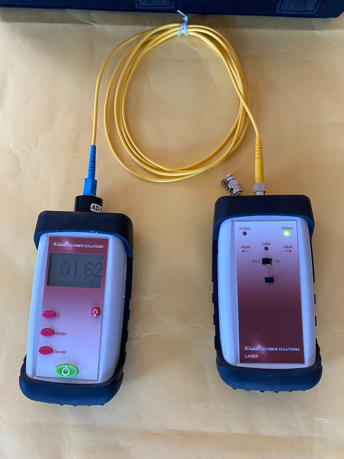 ADVANCED FIBER SOLUTIONS Single Mode Fiber Tester Meter 1310nm / 1550nm FTK51SM