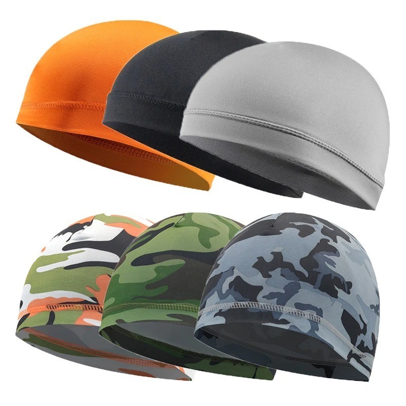 Sweat Wicking Cooling flag Dome Skull Cap Helmet Liner Sport Beanie durag Hat,