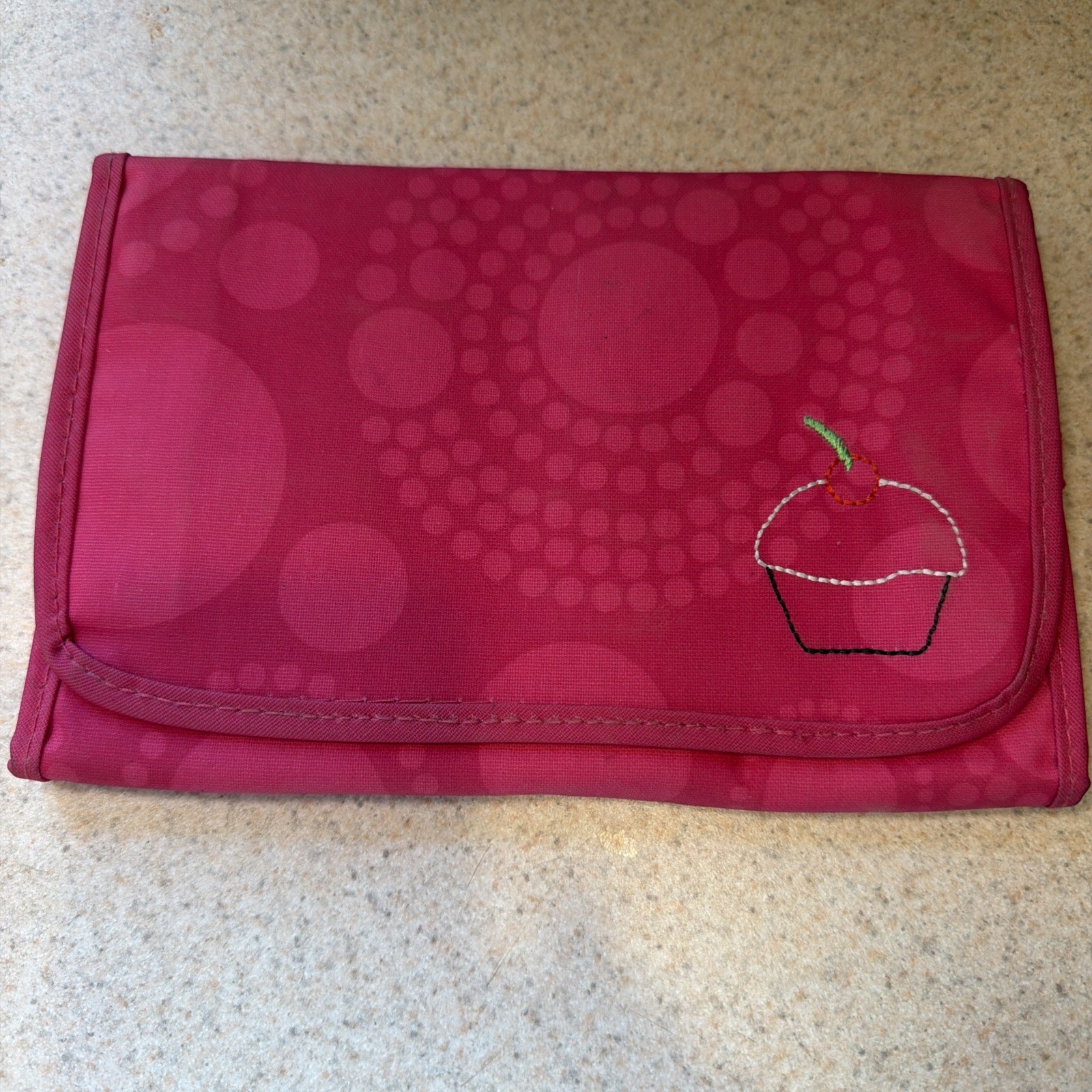 Thirty One Fold it Up Organizer  Hot Pink  Cupcake With Notebook Holder