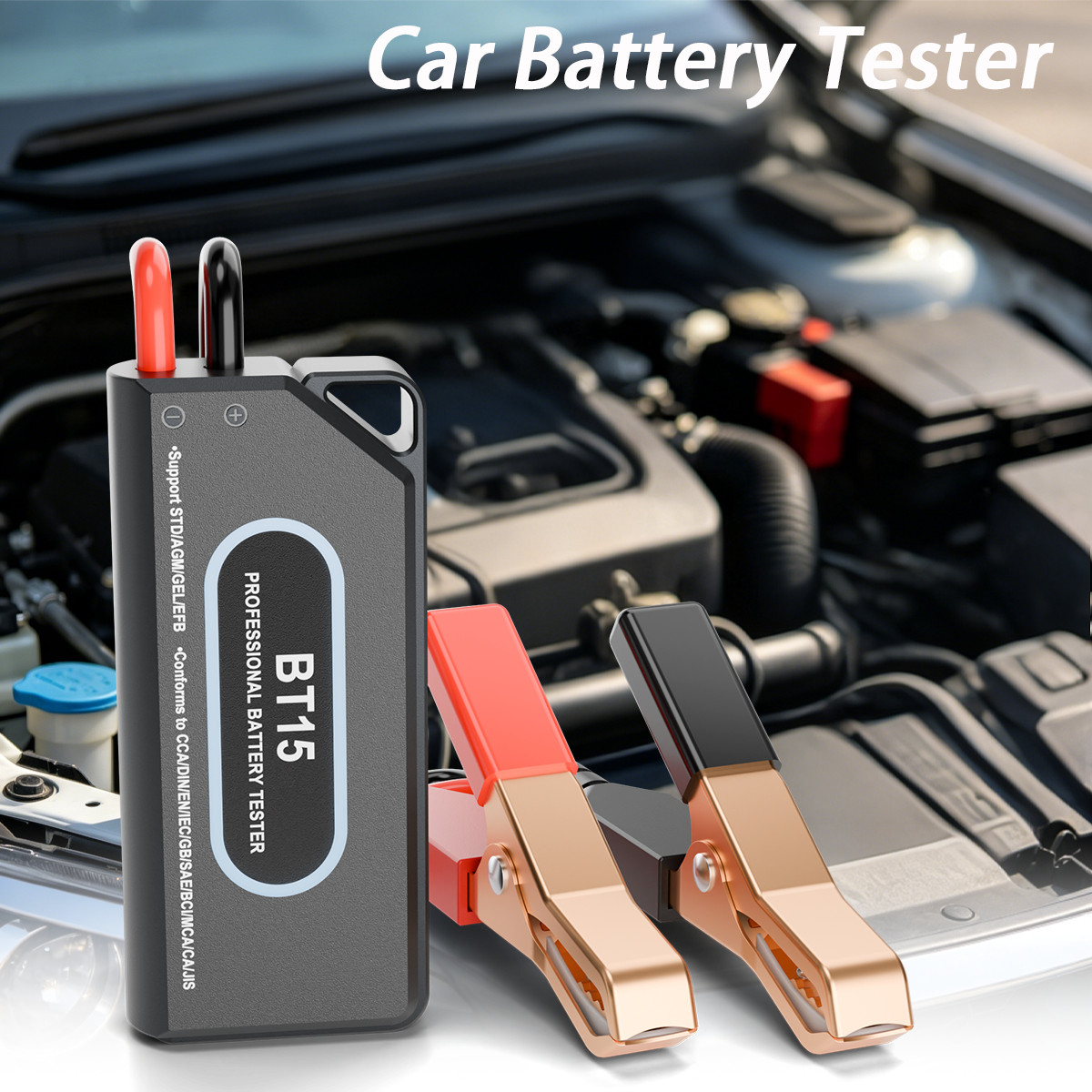 Car Battery Monitor Automotive Battery Tester 12V for iPhone Android Bluetooth