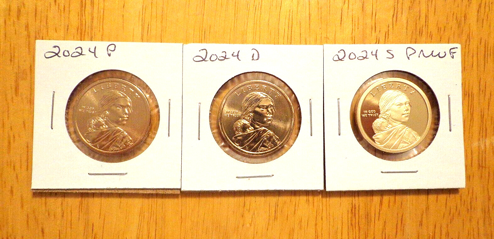 2024 P D S Sacagawea Dollar Proof Native American 3 Coin Set Lot PDS