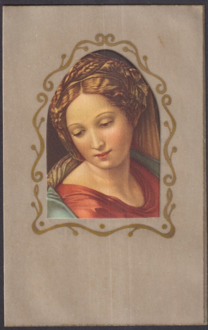 Holy card antique de la Virgin santino image pieuses estampa