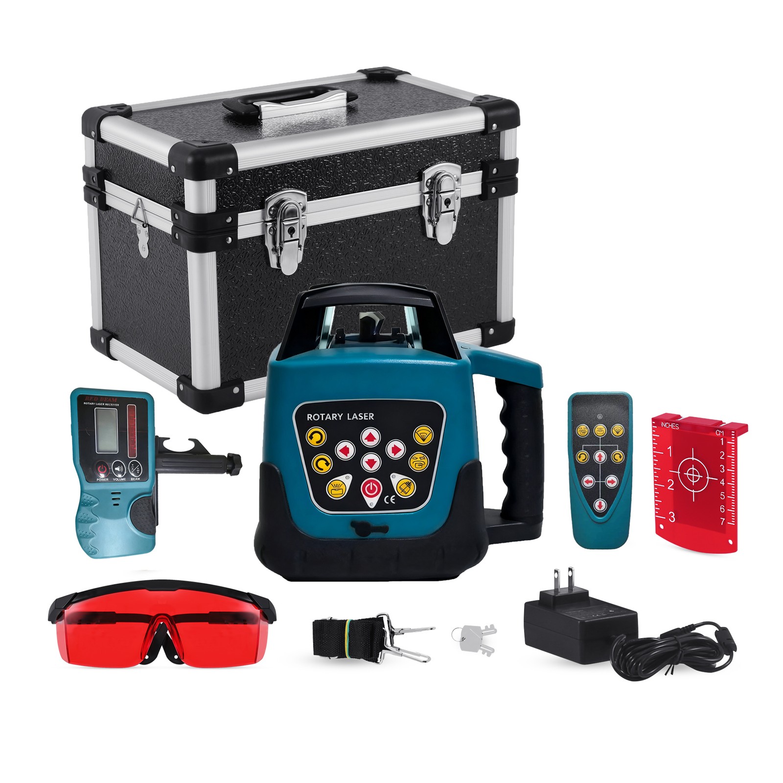 Red Beam Laser Level 360° Rotary Self-Leveling Horizontal & Vertical 500M