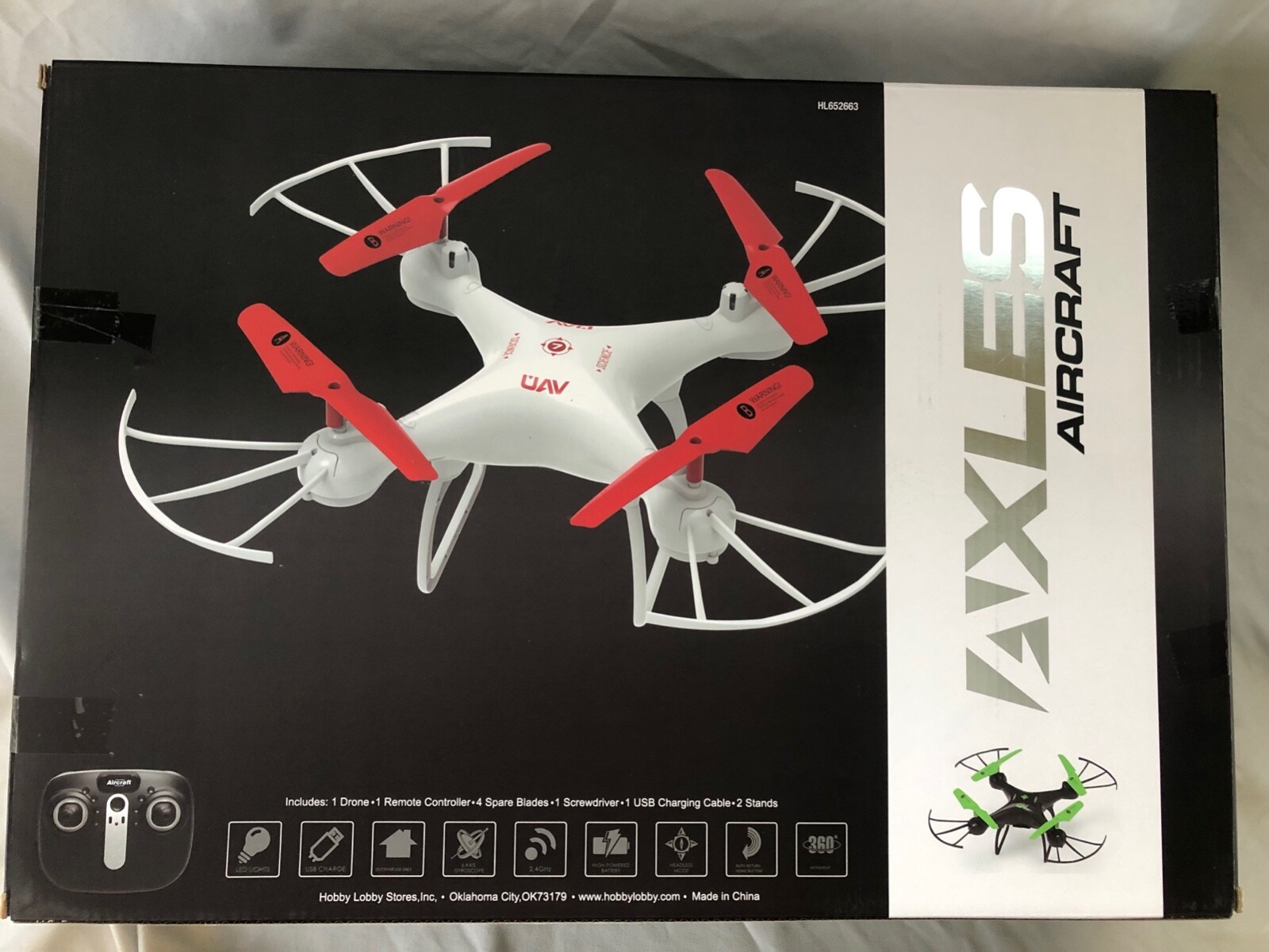AXLES Aircraft Drone model SX15H / Black and Green NEW