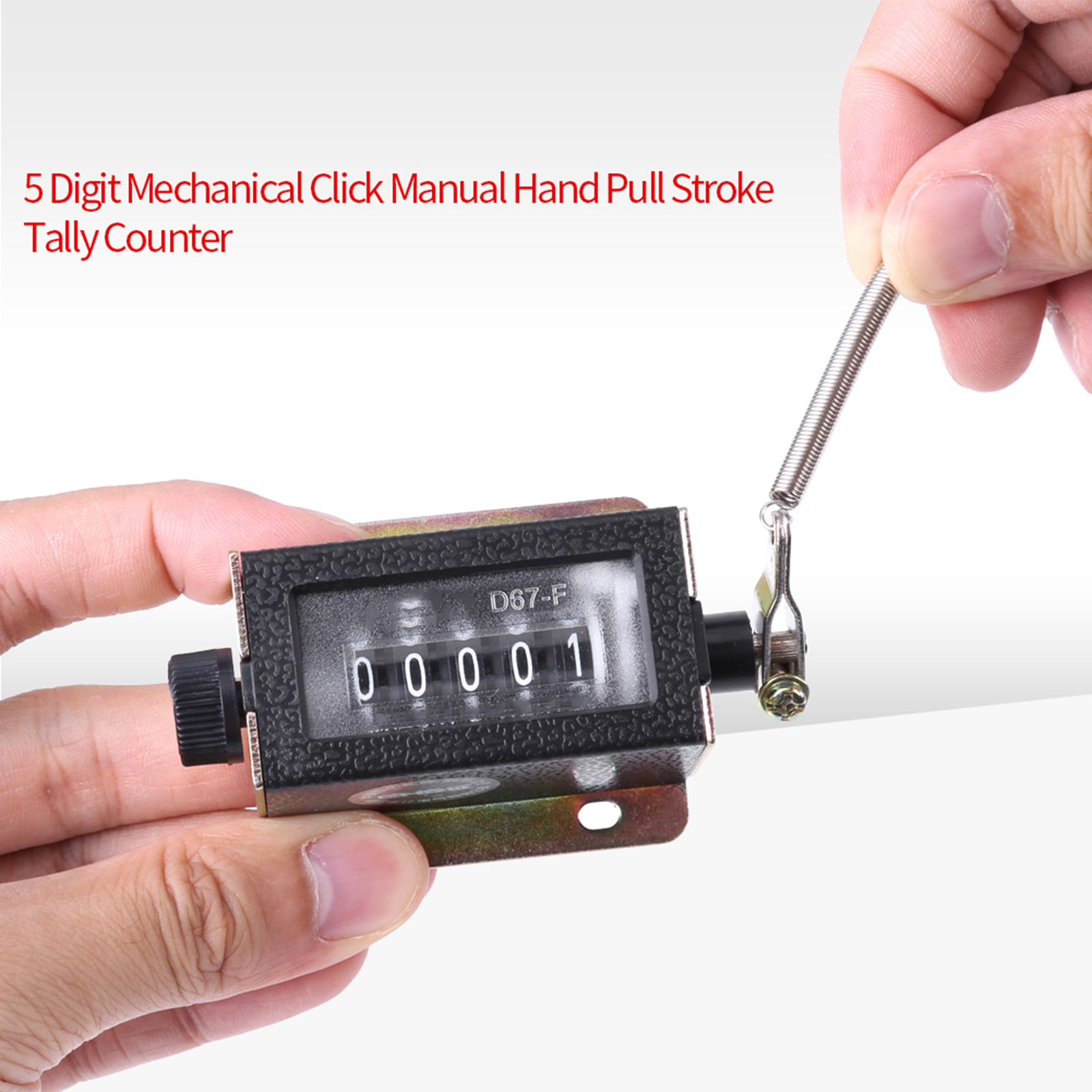 D67‑F 5 Digit Mechanical Resettable Manual Hand Pull Stroke Tally Counter