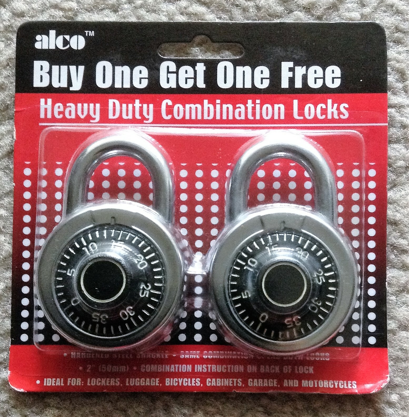 Brand New!!! 2 Pack Combination Padlocks Heavy Duty Alco Locker Lock Dial
