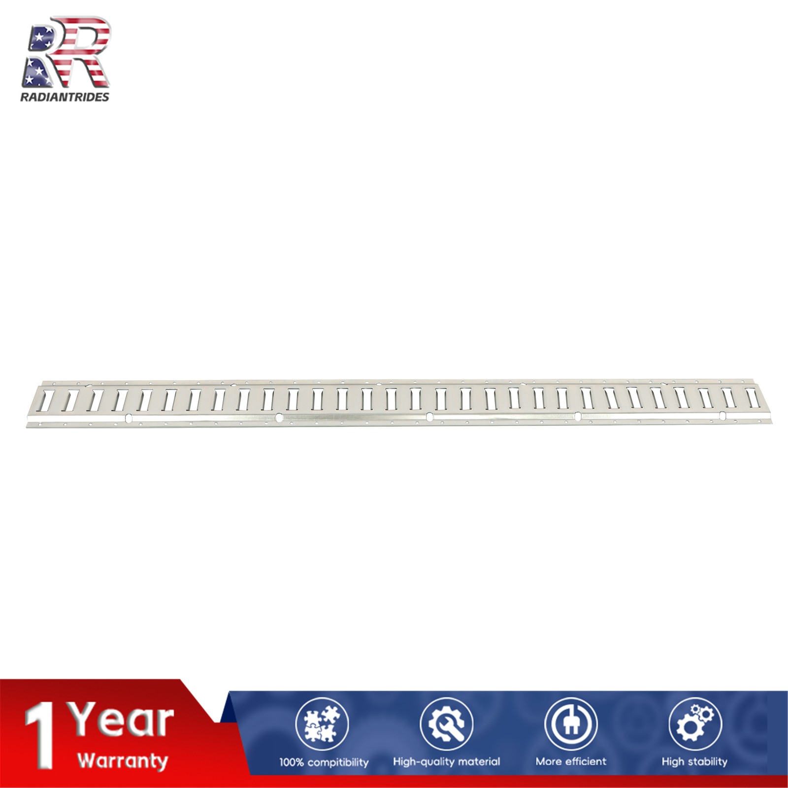 32 Piece 5' Galvanized E Track Rail Set Silver Finish Fit For Enclosed Trailers