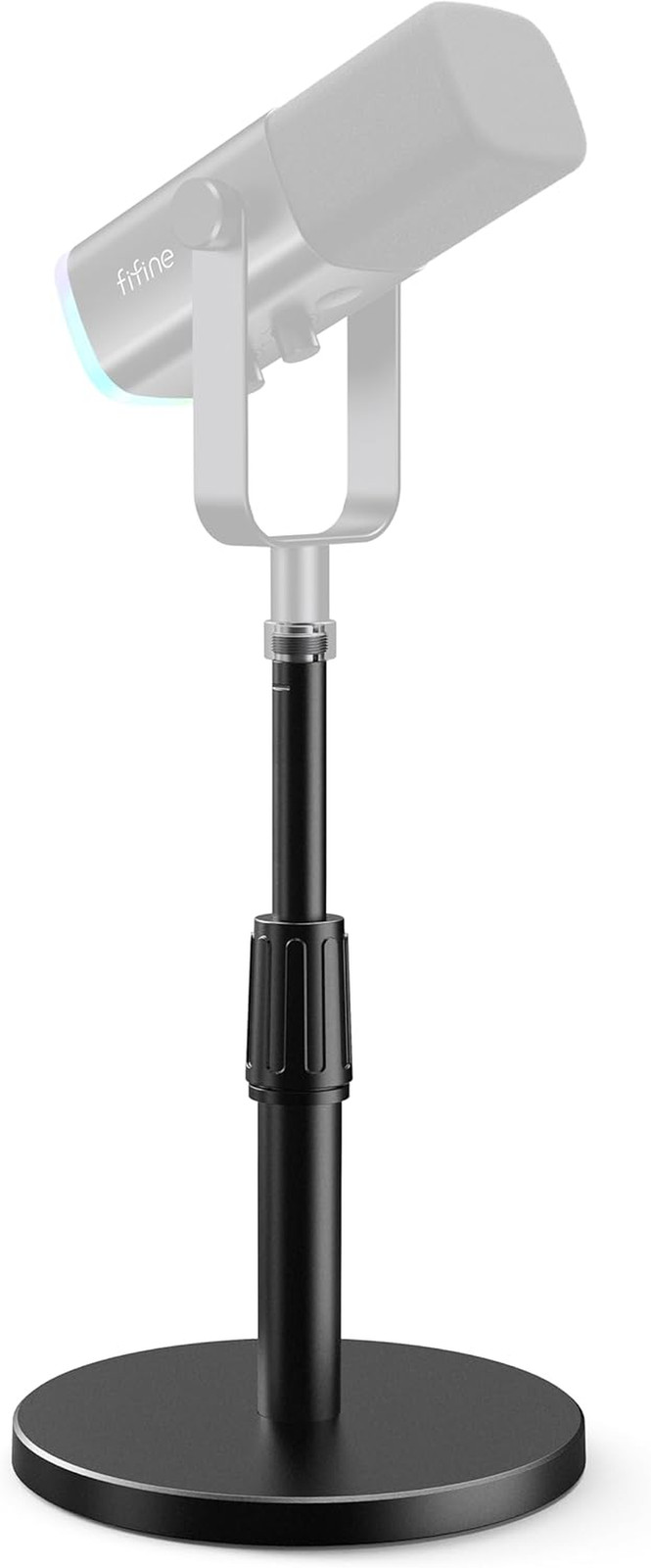 Desktop Microphone Stand, Heavy-Duty Metal Adjustable Table Mic Stand with 5/8"