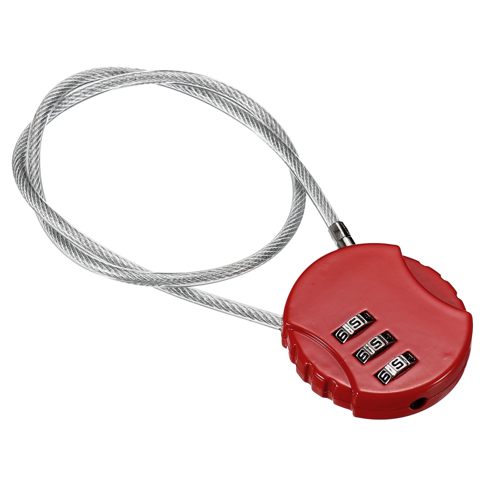 Small Combination Lock 14.9 Inch, 1 Pack 3 Digit Padlock for Gym Locker, Red