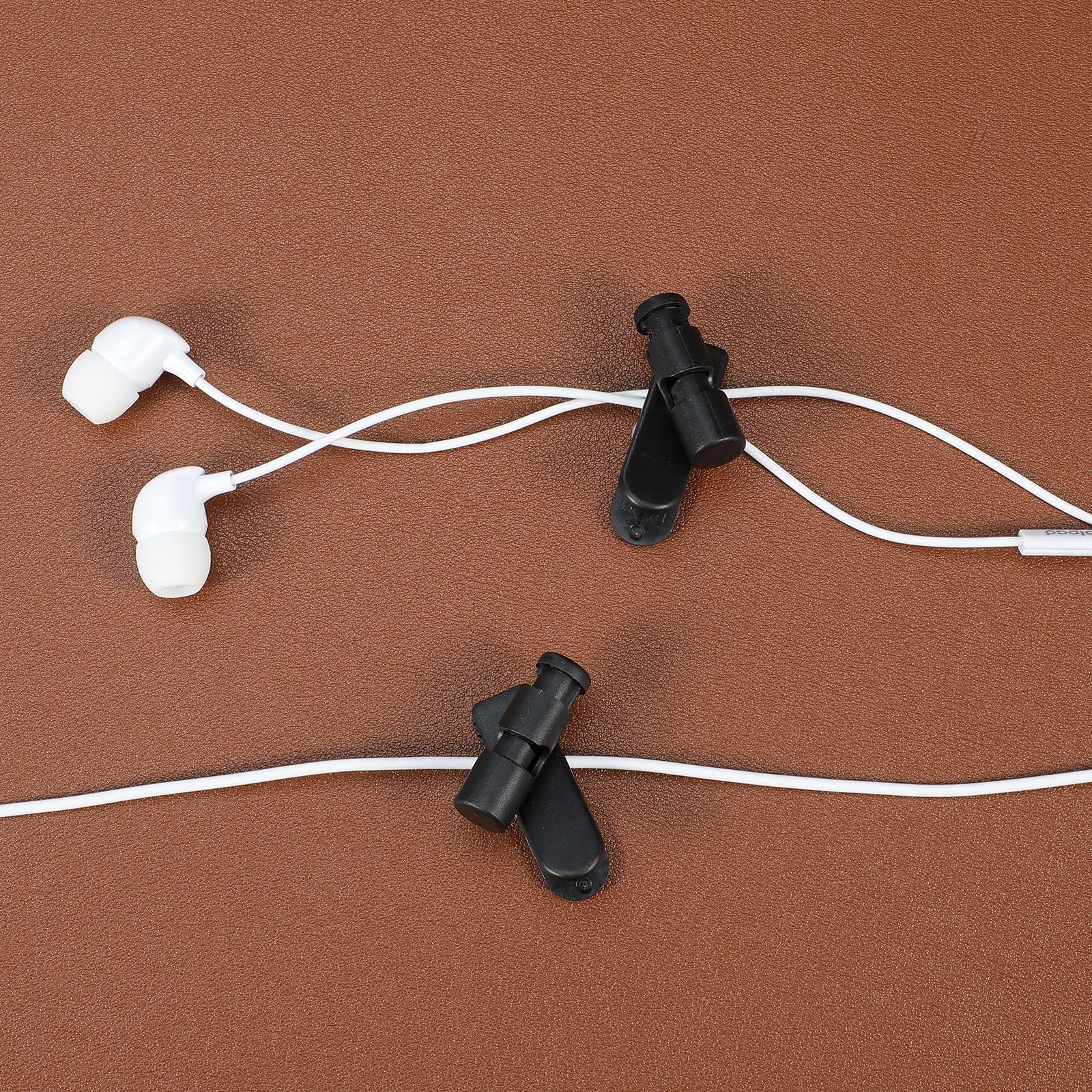 10pcs Headset Cord Clips, Headphone Clip, Black Headphone Cable Clip, Lapel M...