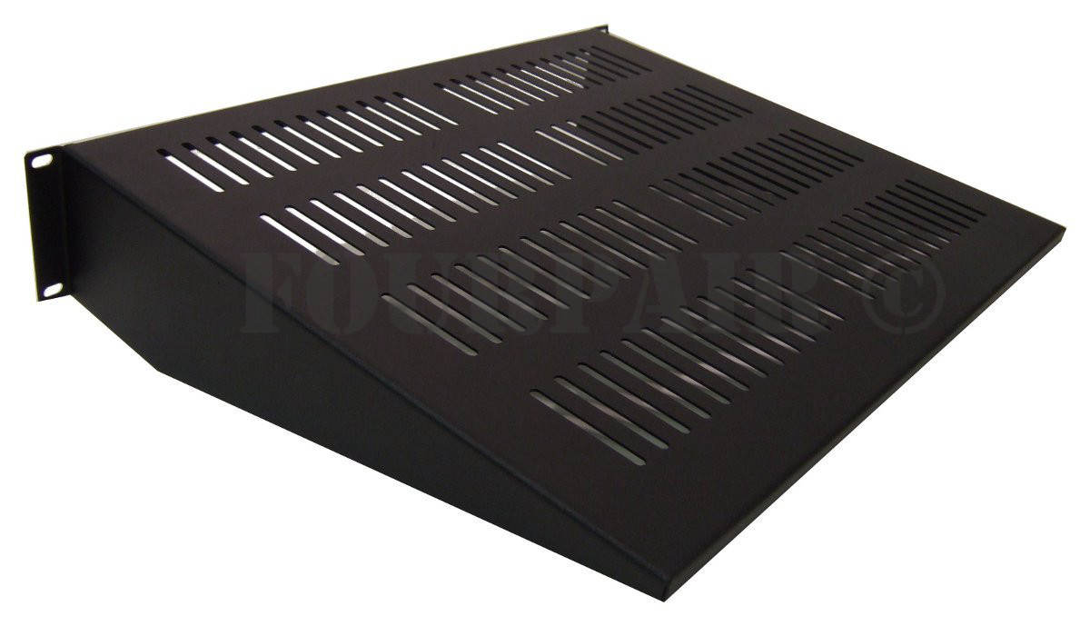 19" 2 Space 2U Cantilever Data Server Network Rack Mount Vented Shelf 15" Deep