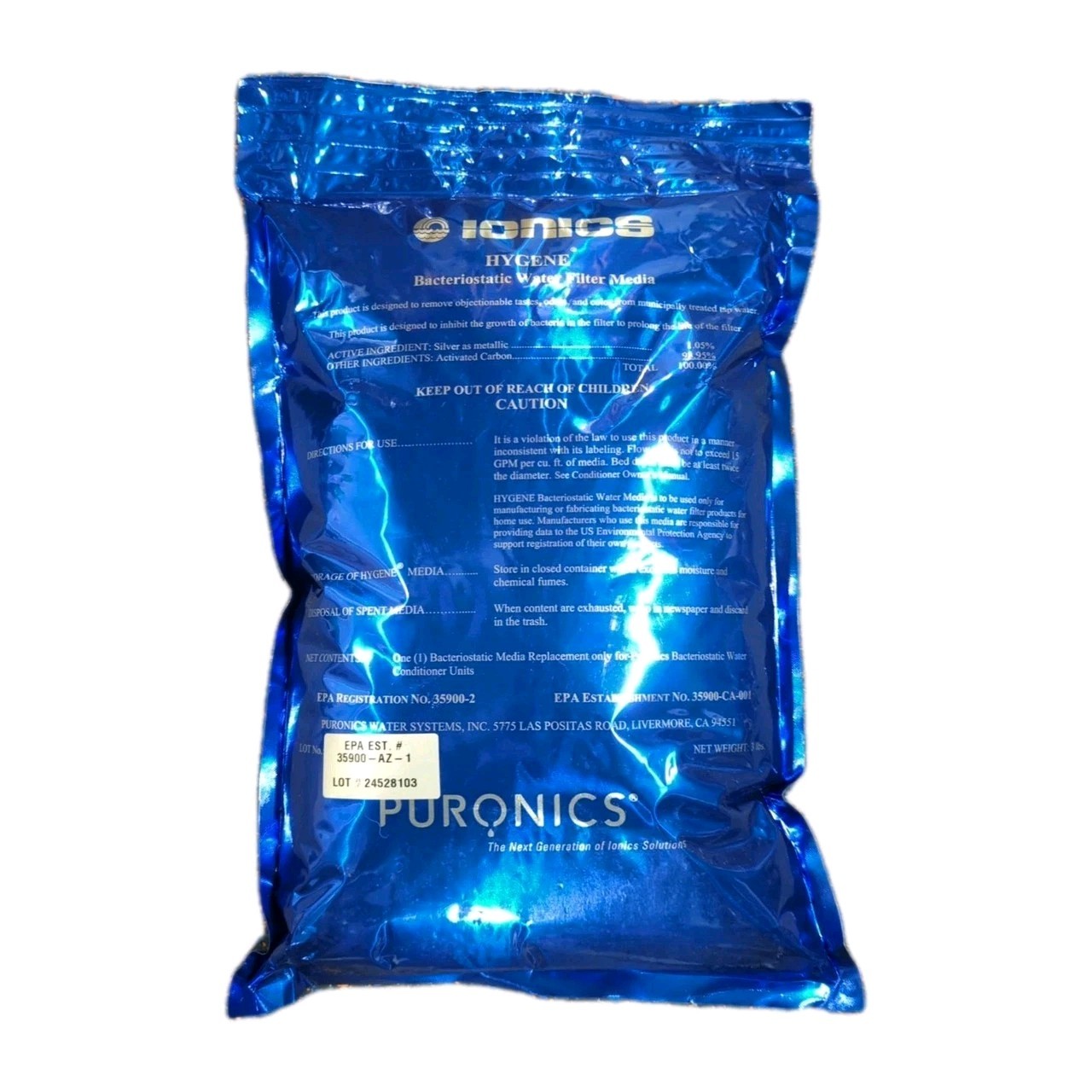 Puronics HYGENE Bacteriostatic Water Media Replacement New Sealed 2024 Lot 24328