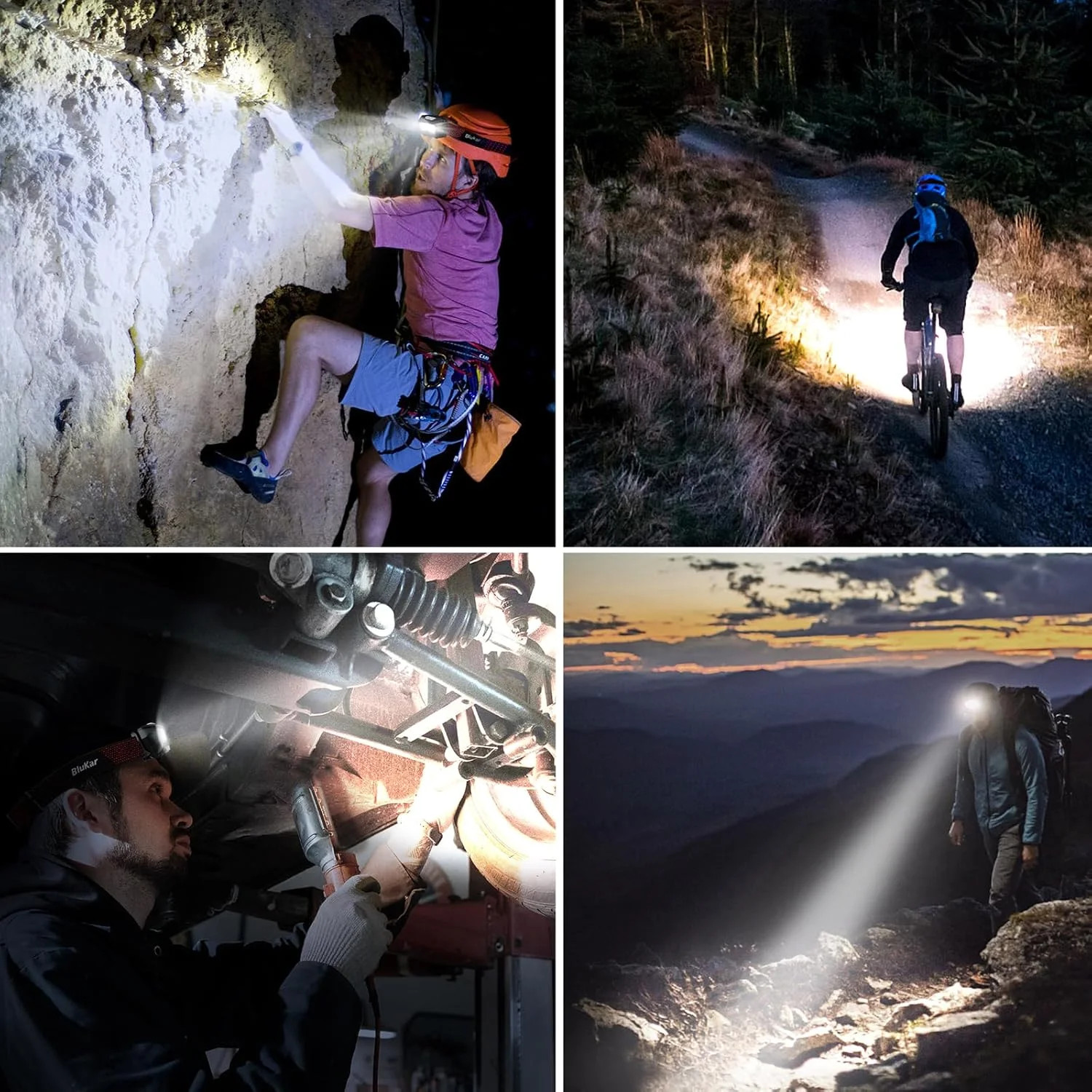 LED Headlamp Rechargeable,2000L High Lumen Super Bright Dimmable Headlight Flash