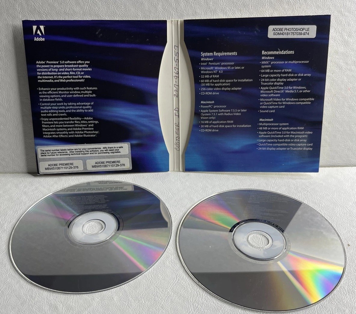 Adobe Premiere 5.0 Upgrade to 5.1 Video Editing Software Box