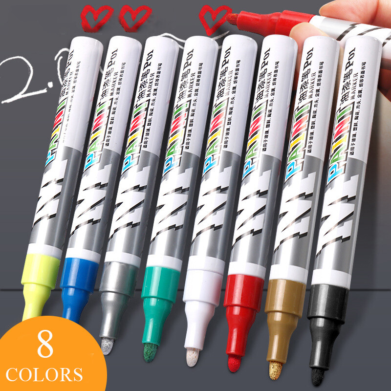 Stationary Permanent Paint Metal Painting Supplie Marker Pen Colorful Magic≠