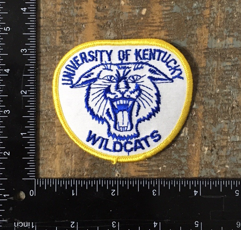 Vintage KENTUCKY WILDCATS College NCAA Sports Logo Iron-On Patch 1970s UK