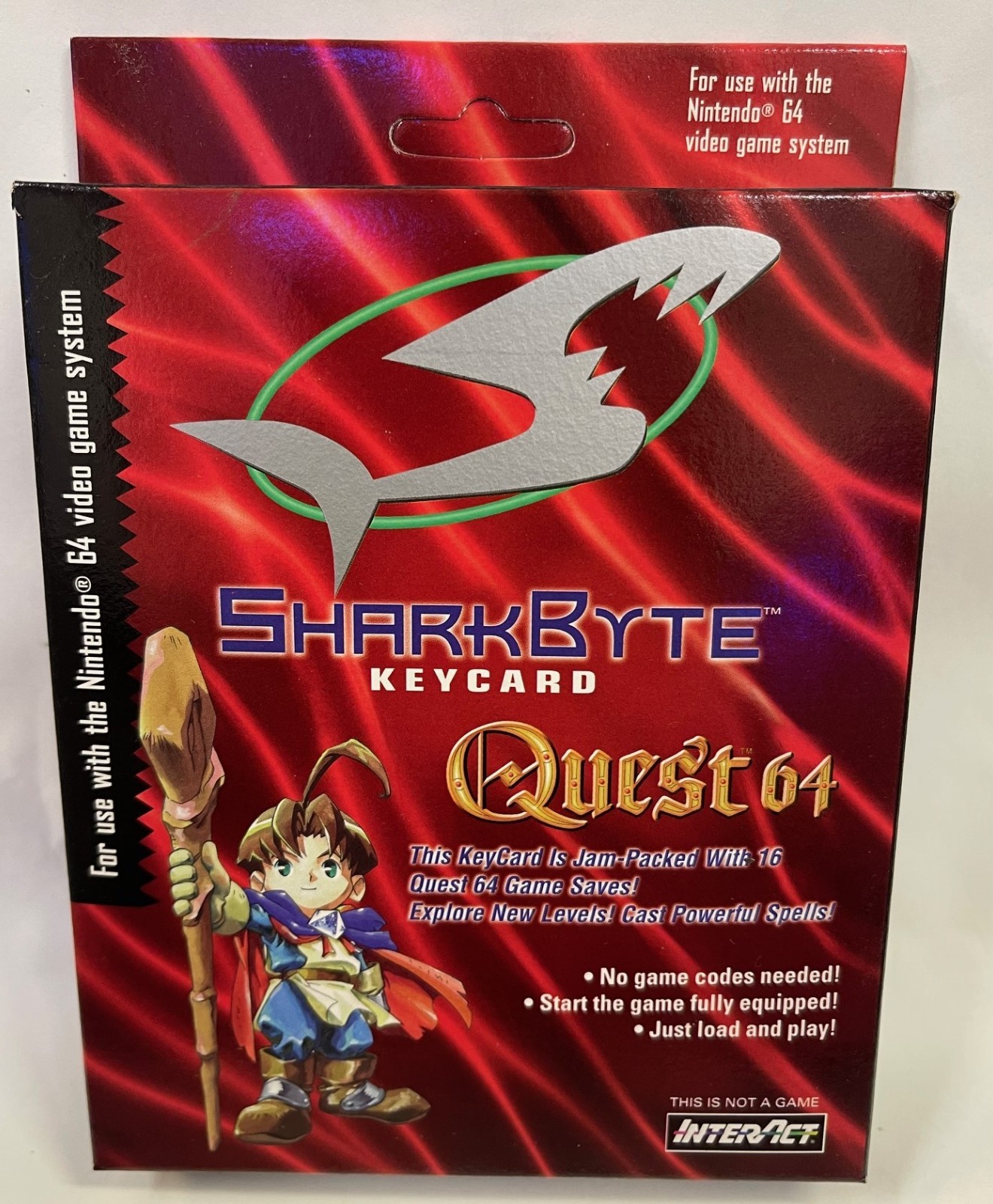 MINT NEW Sharkbyte Memory Keycard for Quest 64 N64 Nintendo 64 loaded codes
