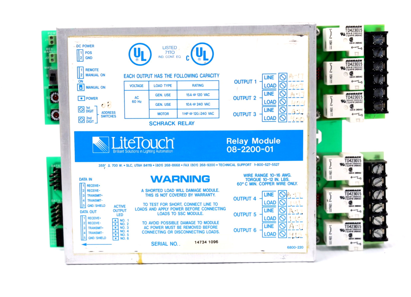 LiteTouch Interlock Relay Module 08-2200-01 r589