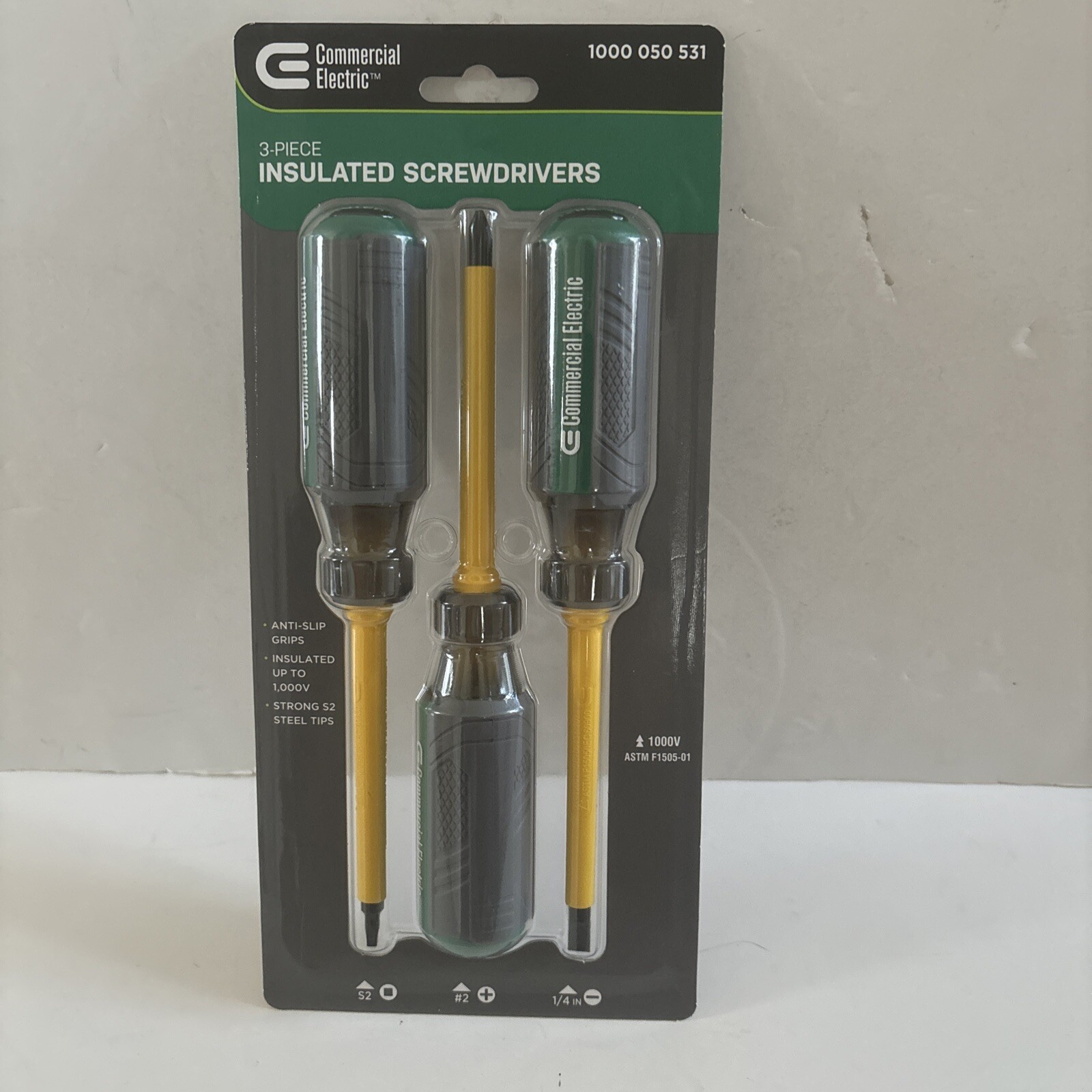 BRAND NEW COMMERCIAL ELECTRIC 3-PIECE SET INSULATED SCREWDRIVERS 1000 050 531