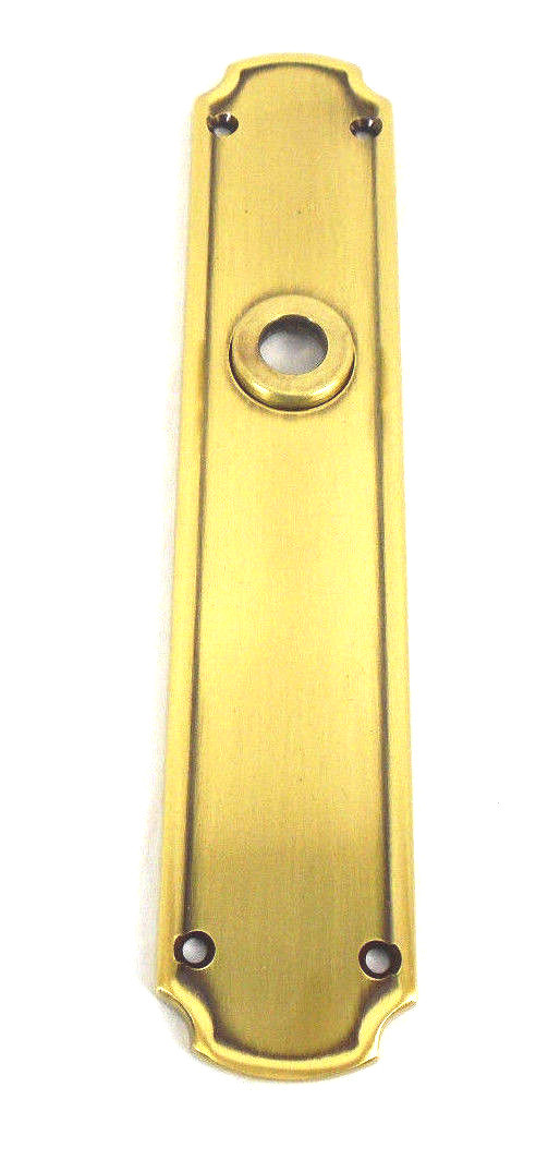 Baldwin 6986-060-KN Half Pair Escutcheon Plate Satin Brass & Brown 1443HW