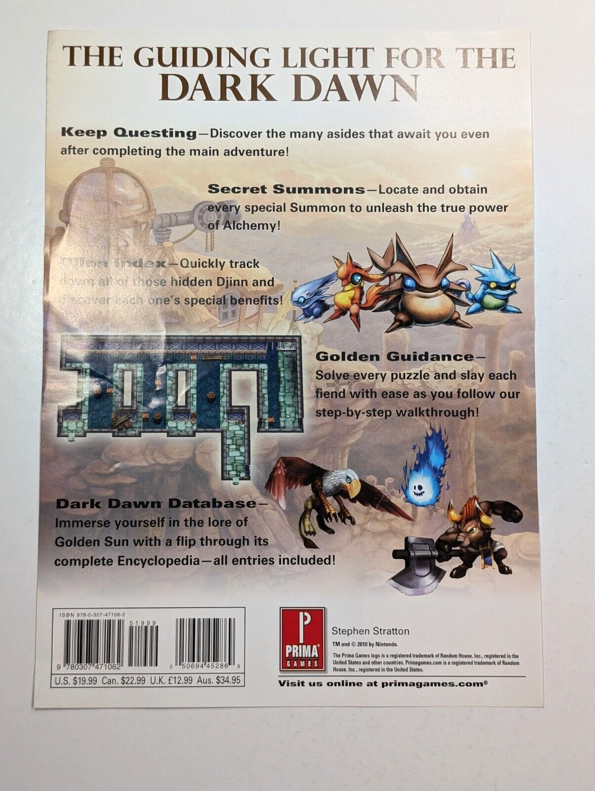 Golden Sun Dark Dawn strategy guide Nintendo DS