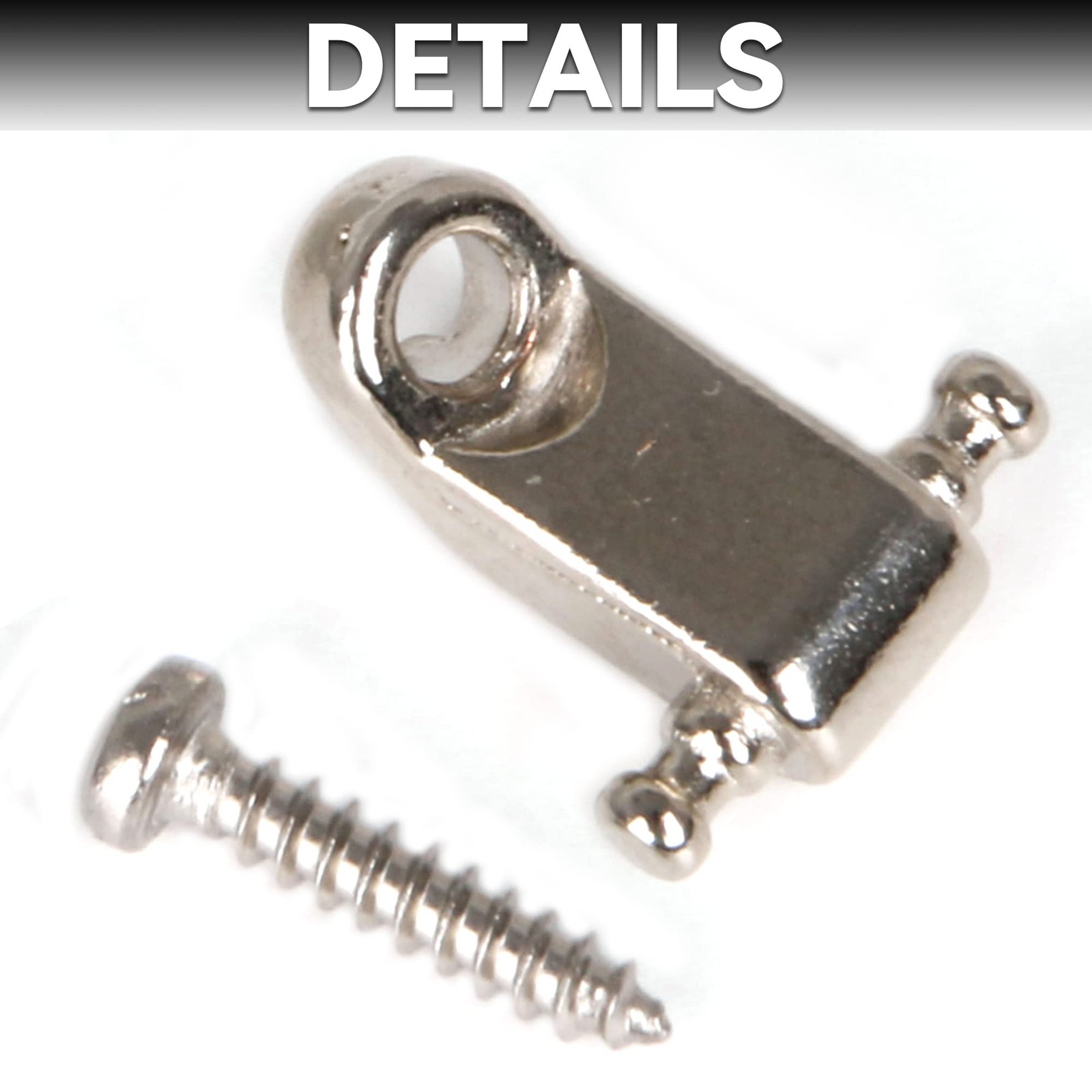 Bstinay 20pcs Sturdy Electric Guitar Roller String Retainers Trees Silver