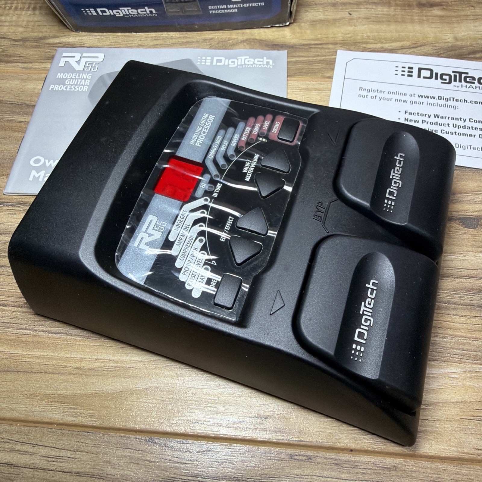 Digitech RP55 Modelling Guitar Processor. Good Multi Effects Pedal.