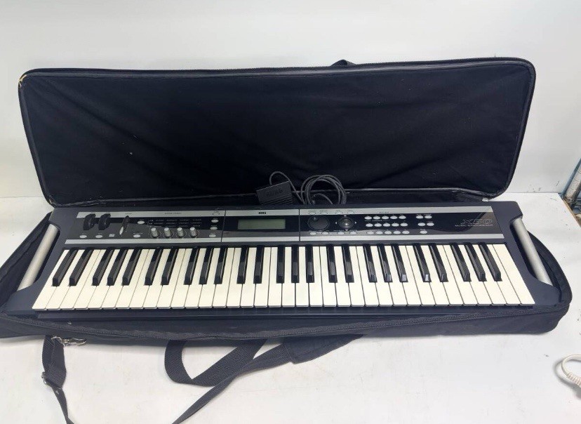 Korg X50 Music Synthesizer Keyboard with Adapter & Soft Case