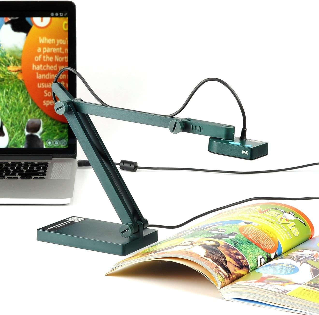 V4K Ultra High Definition 8MP USB Document Camera — Mac OS, Windows, Chromebo...