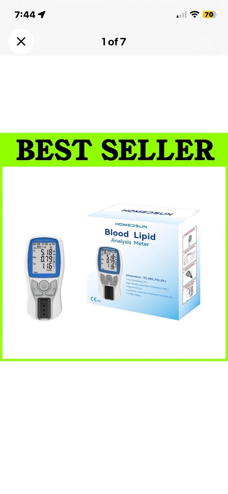 Portable Cholesterol Testing Kit - Easy Home Use