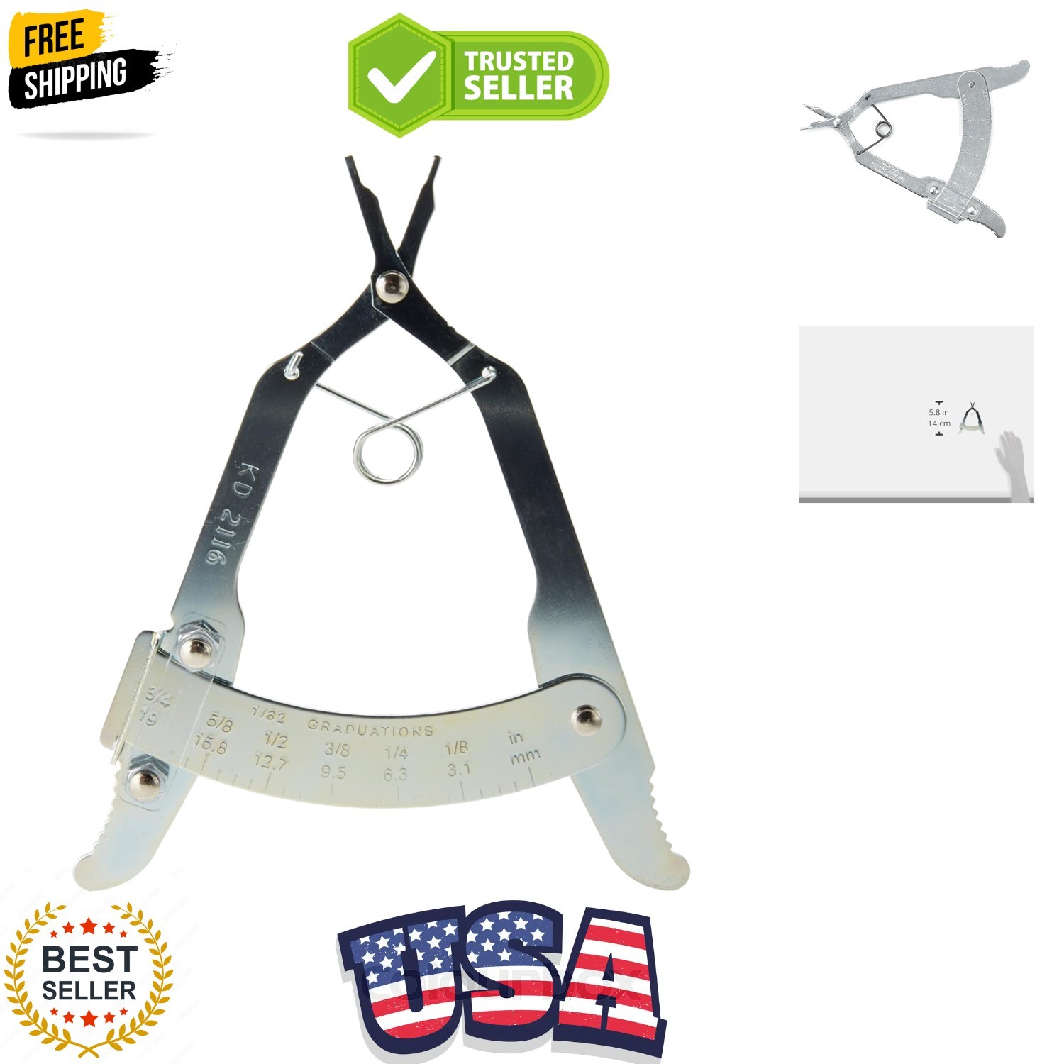 GEARWRENCH Disc Brake Lining Wear Gauge -