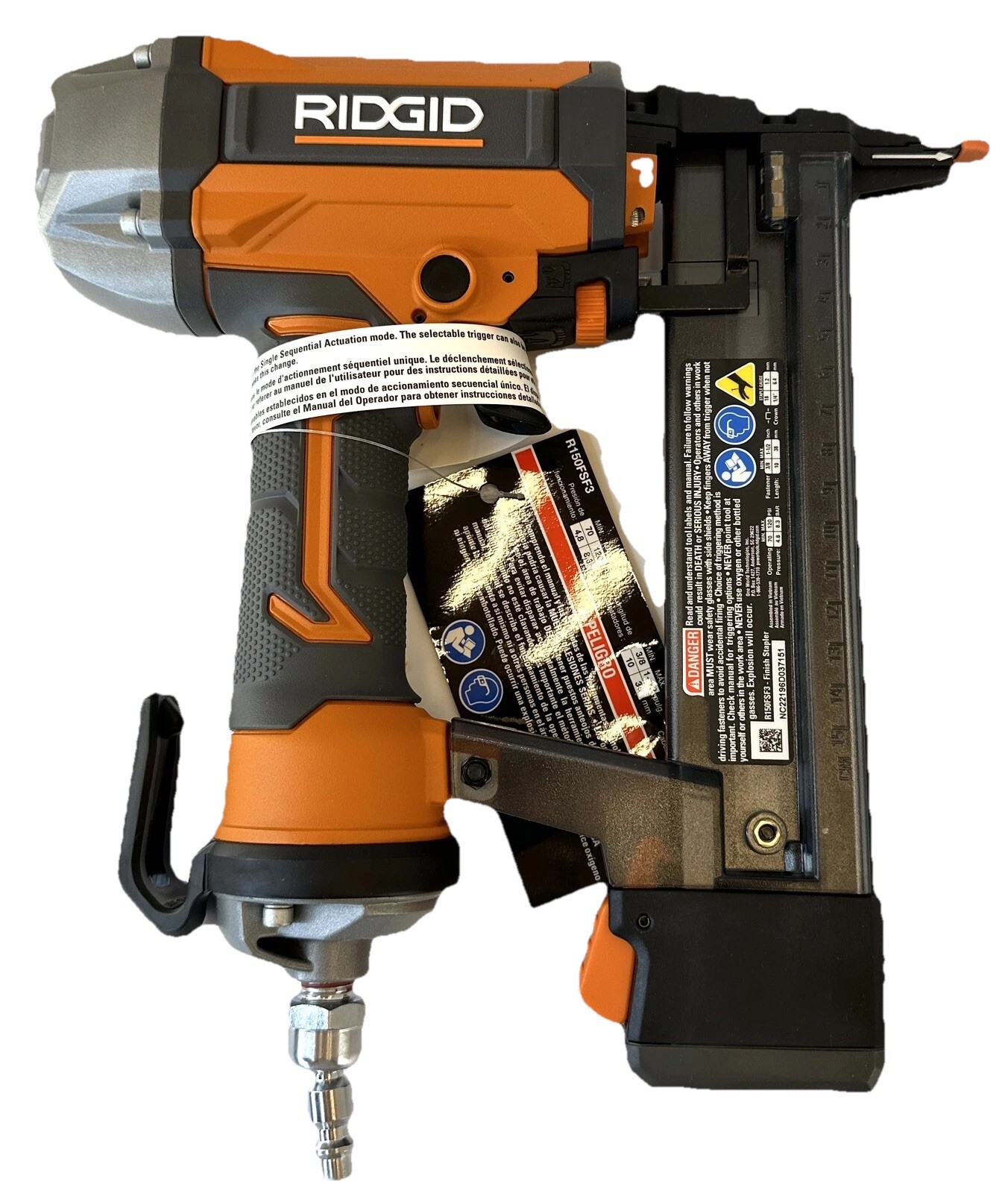 Ridgid 18 Gauge 1 1/2 in Narrow Crown Stapler Pneumatic Model R150FSF3