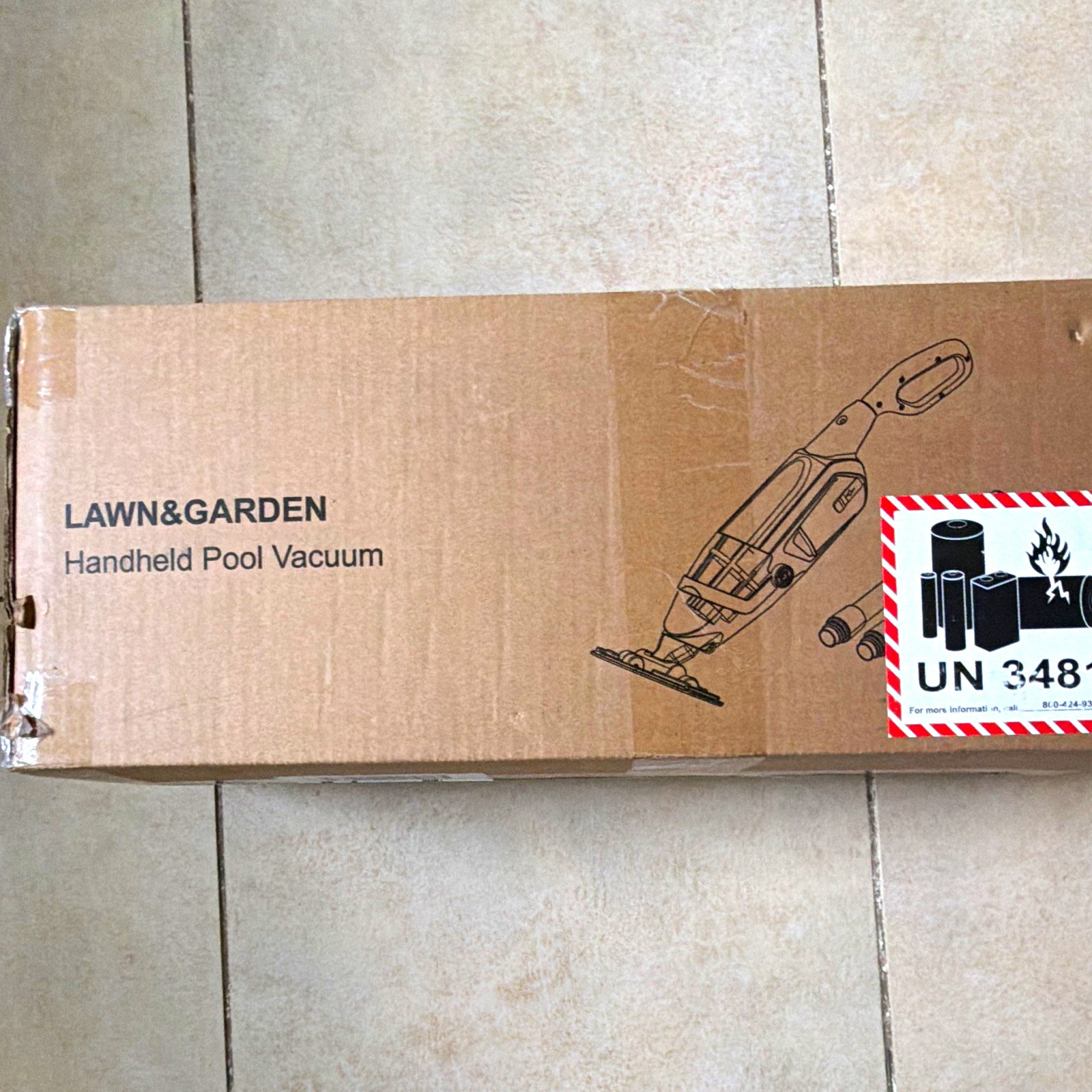LAWN&GARDEN Handheld Pool Vacuum Yellow Model EDHV01 MPN EDHV01