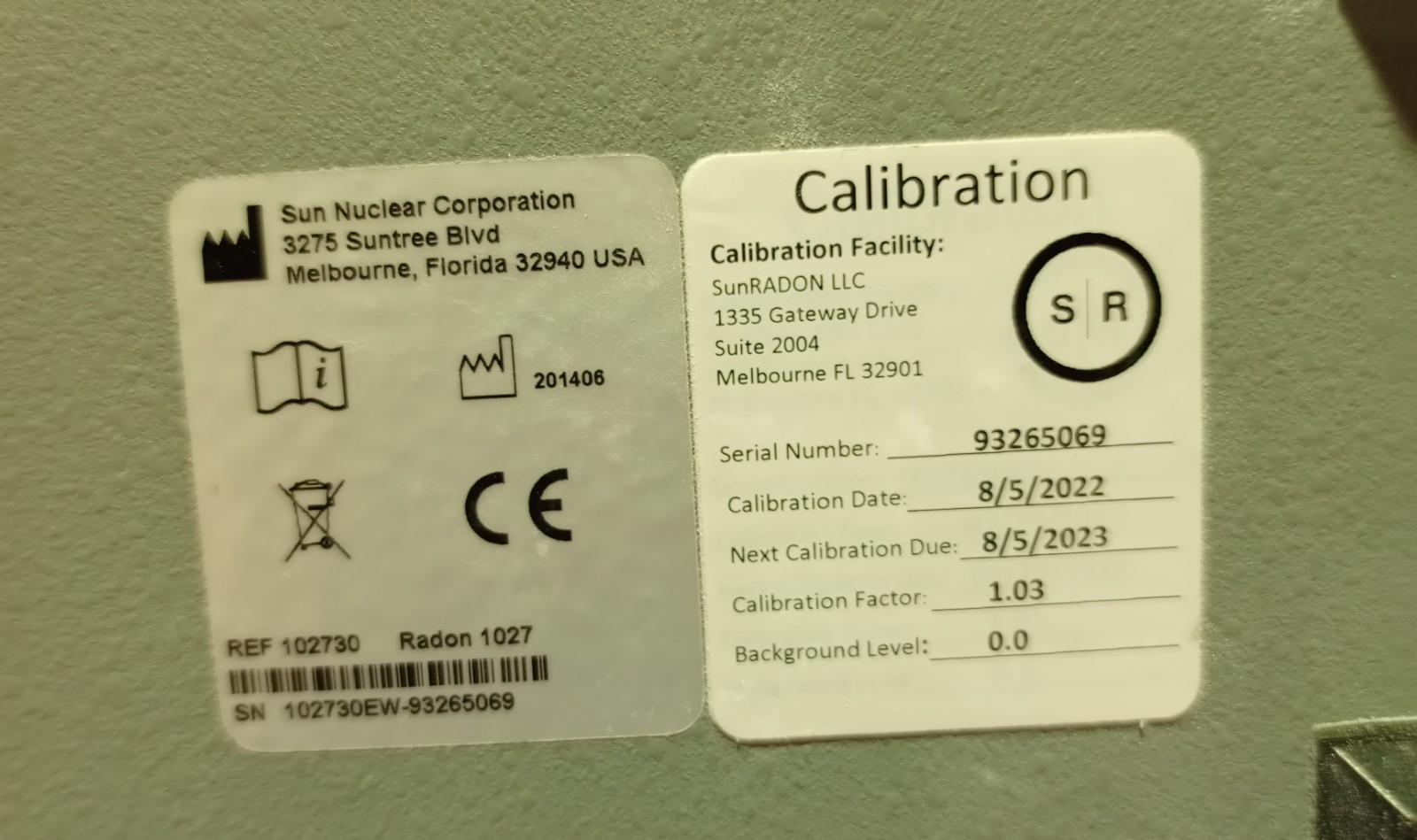 Sun Nuclear Corporation Model 1027