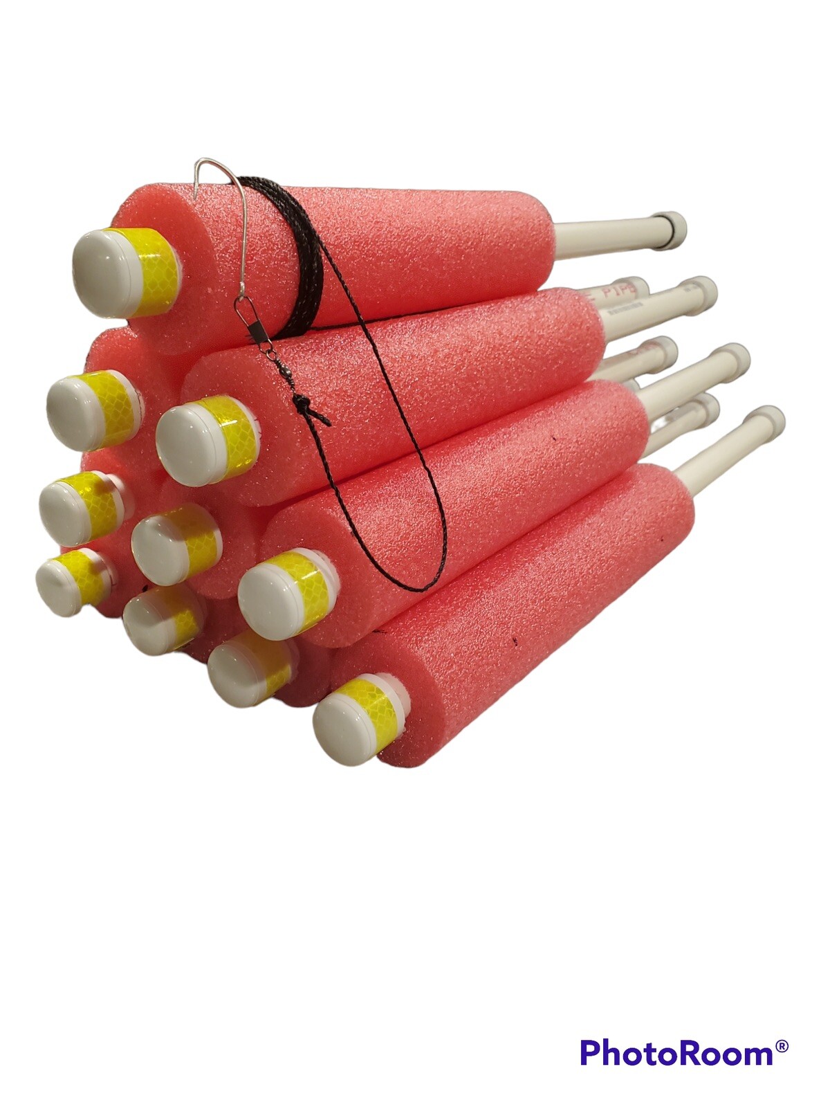 Cajun Catfish Jugline fishing Noodle Jugline Lot of 10 Red