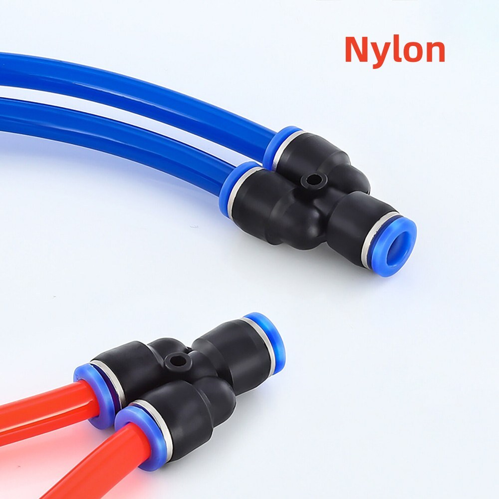 Pneumatic Y- Fitting Push-fit Hose Inline Air-line Airline Connector Nylon