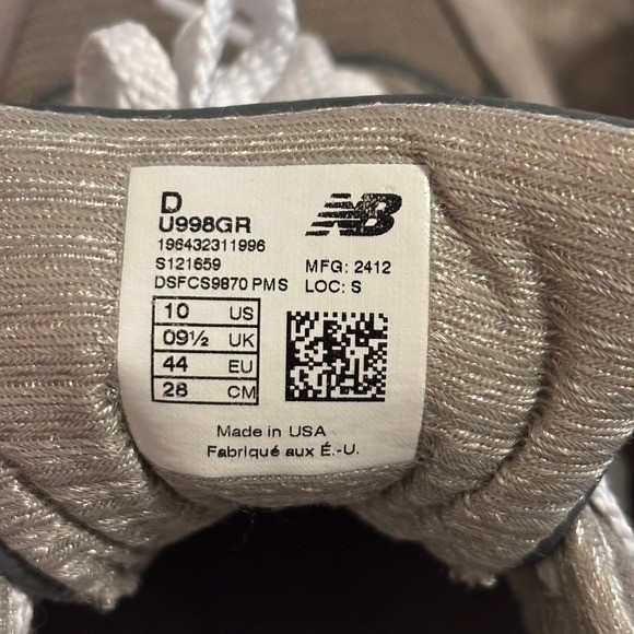 New Balance 998 Made in USA Men's Size 10