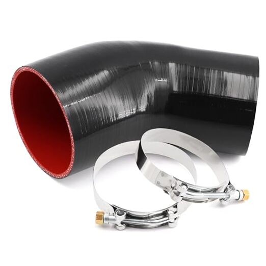 45 Degree 3.5 to 4 Inch(89-102mm) Silicone Reducer Coupler Hose,4-Ply ID3.5-4"