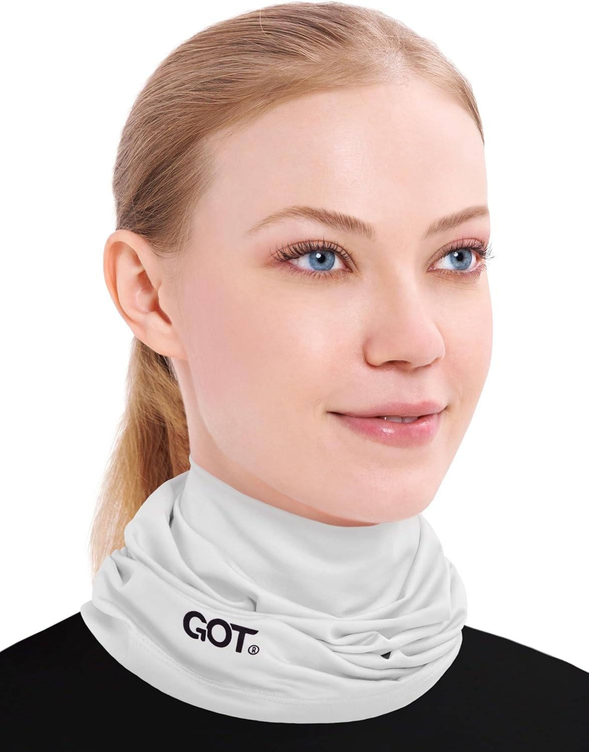 GOT Sports Cooling Neck Gaiter - UPF 50+ Fishing Face Mask for Men White