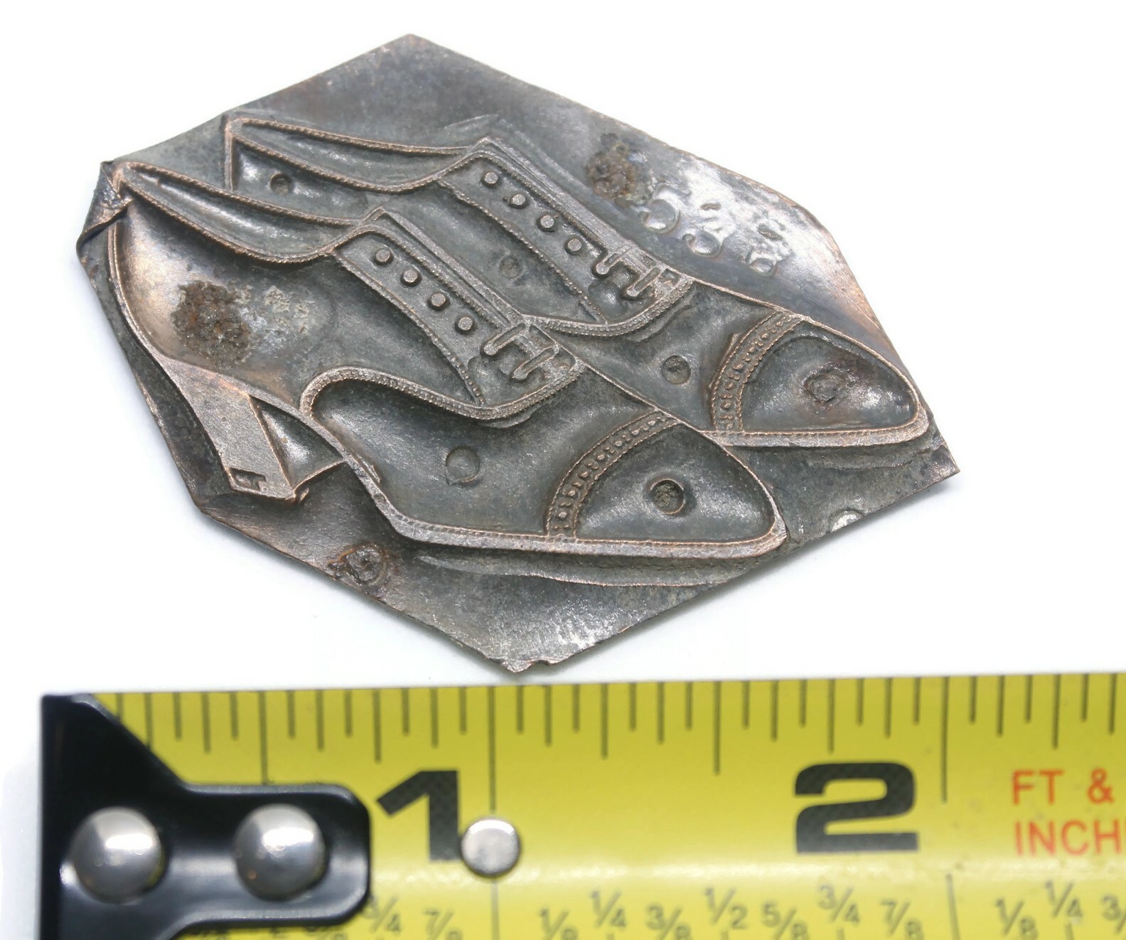 Antique Shoe Advertising Letterpress Printing Dies Lead Backed