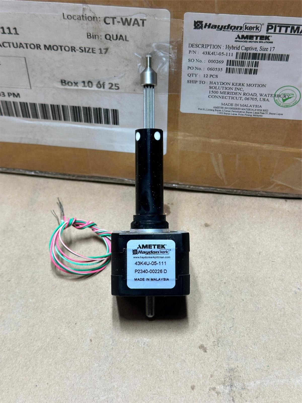 Ametek Haydon 43K4U-05-111 Hybrid Captive Size 17 43mm Linear Actuator Motor