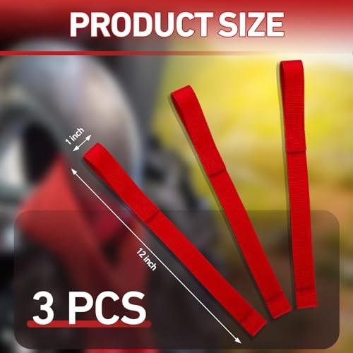 3 Pcs Winch Hook Pull Straps 1 Inch Wide 12 Inches Long Hook Strap Nylon Winch