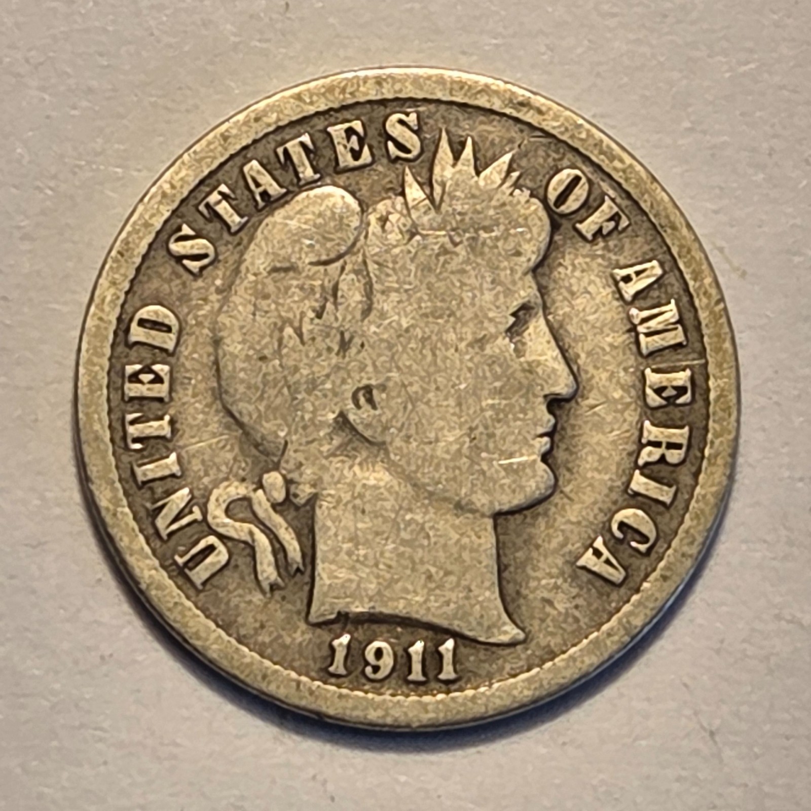 #5 Nicer Low Mintage 1911 P Barber Liberty Dime