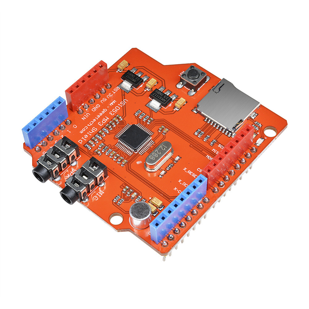 NEW VS1053B MP3 Music shield board Module with TF card slot