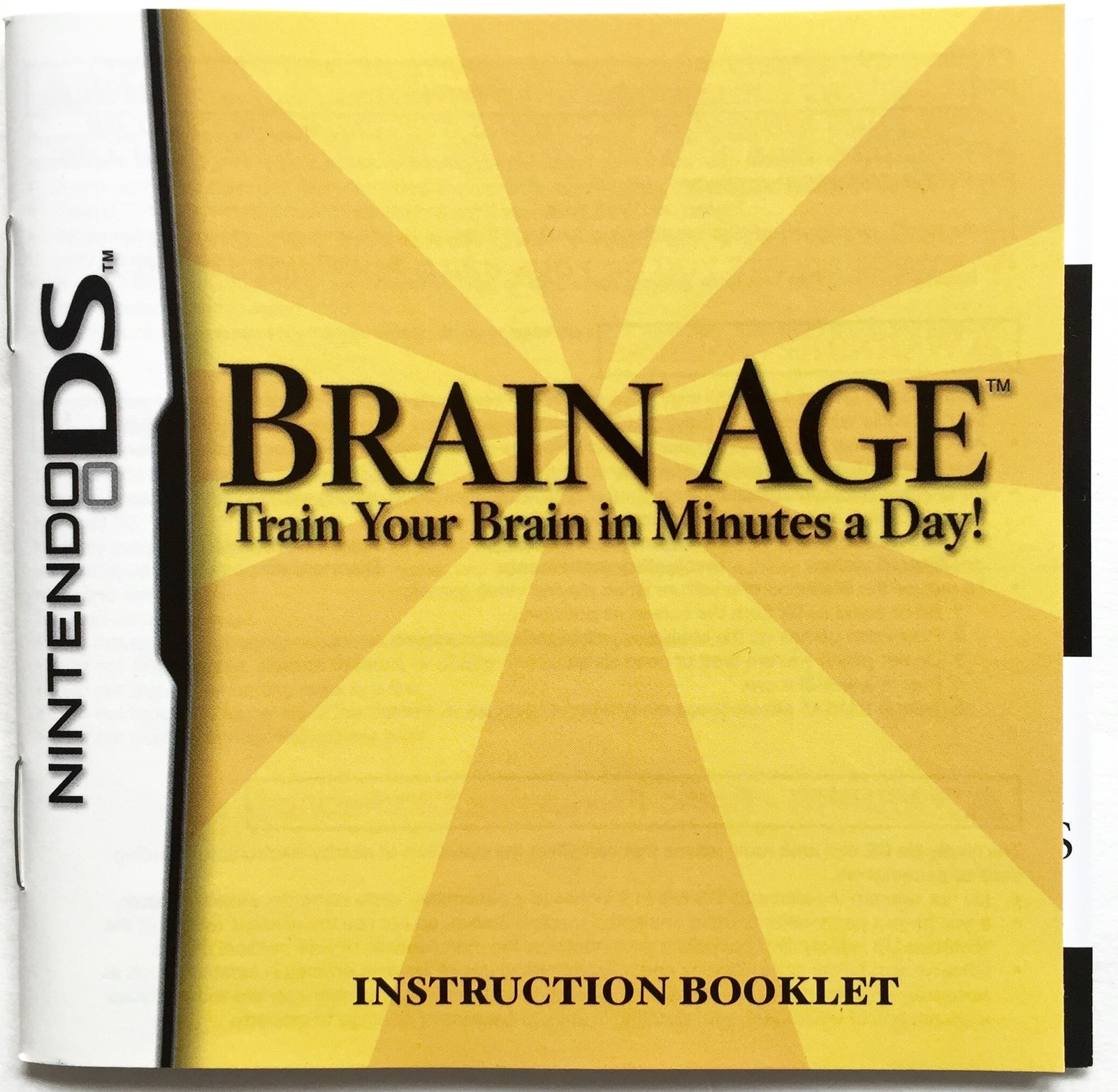 BRAIN AGE ~ INSTRUCTION BOOKLET ONLY ~ NINTENDO DS~ NO GAME ~ SHIPS FREE