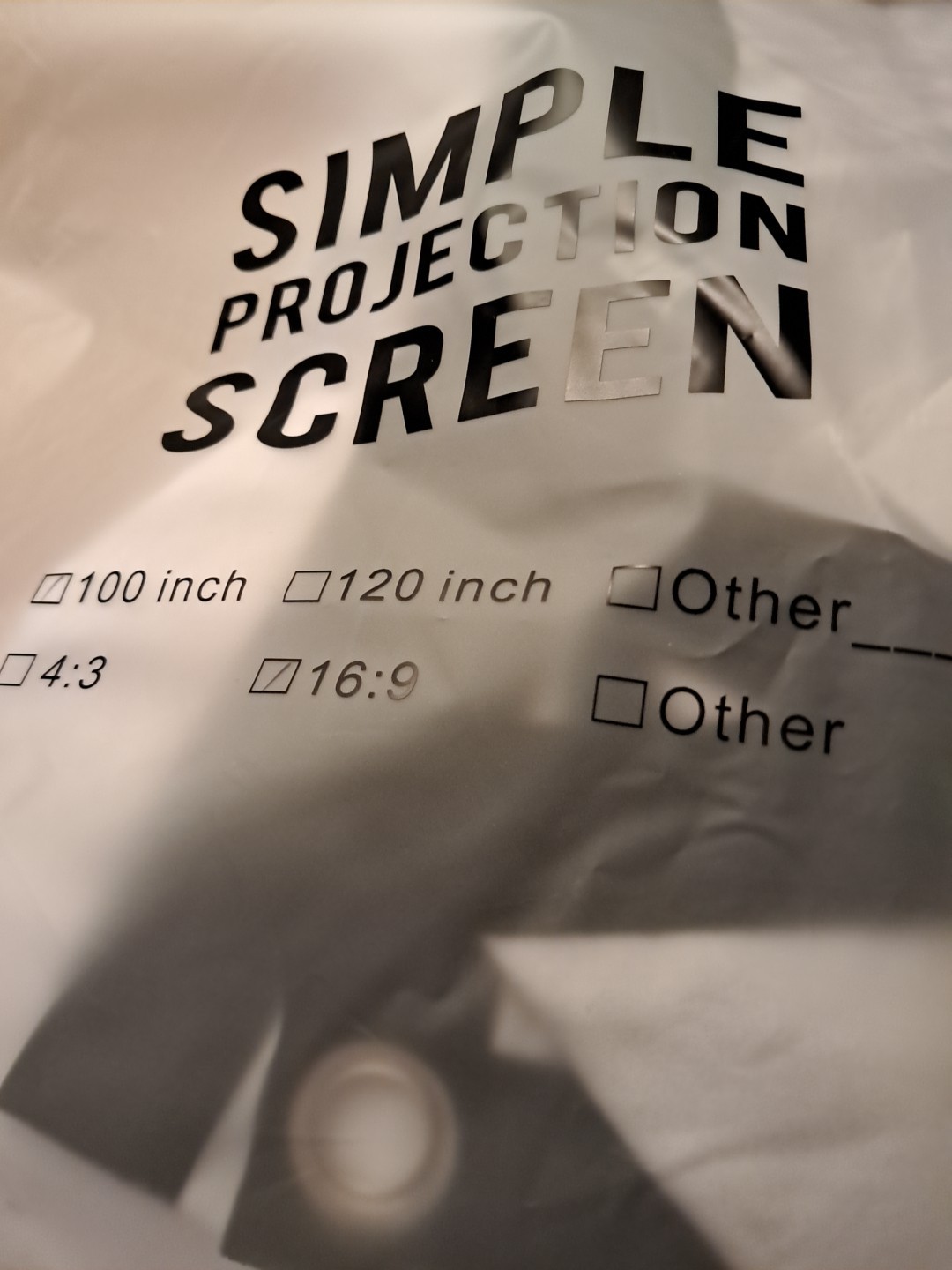 Simple Projection Screen 100” 16:9 - New